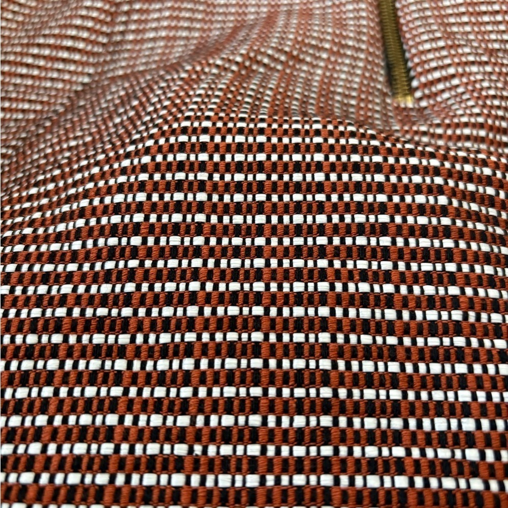 Topshop Black, White & Rust Printed Skirt – Size 8 - Picture 3 of 12